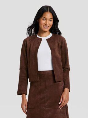 Women's Suede Jacket - A New Day Brown M